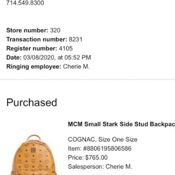 MCM Stark Visetos Small Side Studded Backpack Cognac main image 5